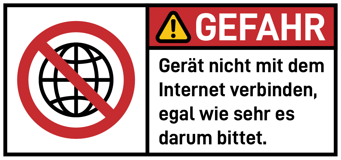 2x Aufkleber - Gefahr Internet