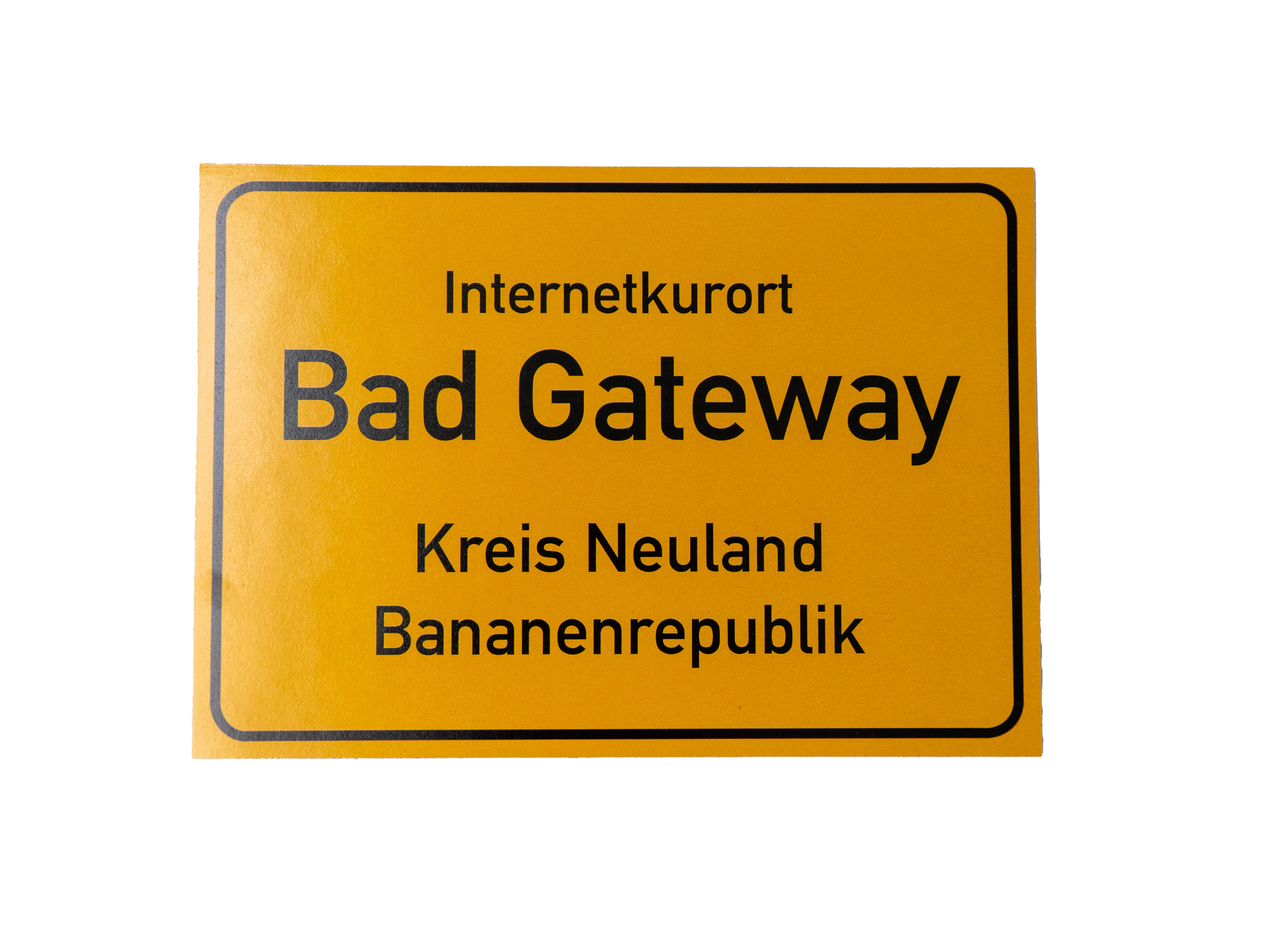 2x Aufkleber - Internetkurort Bad-Gateway